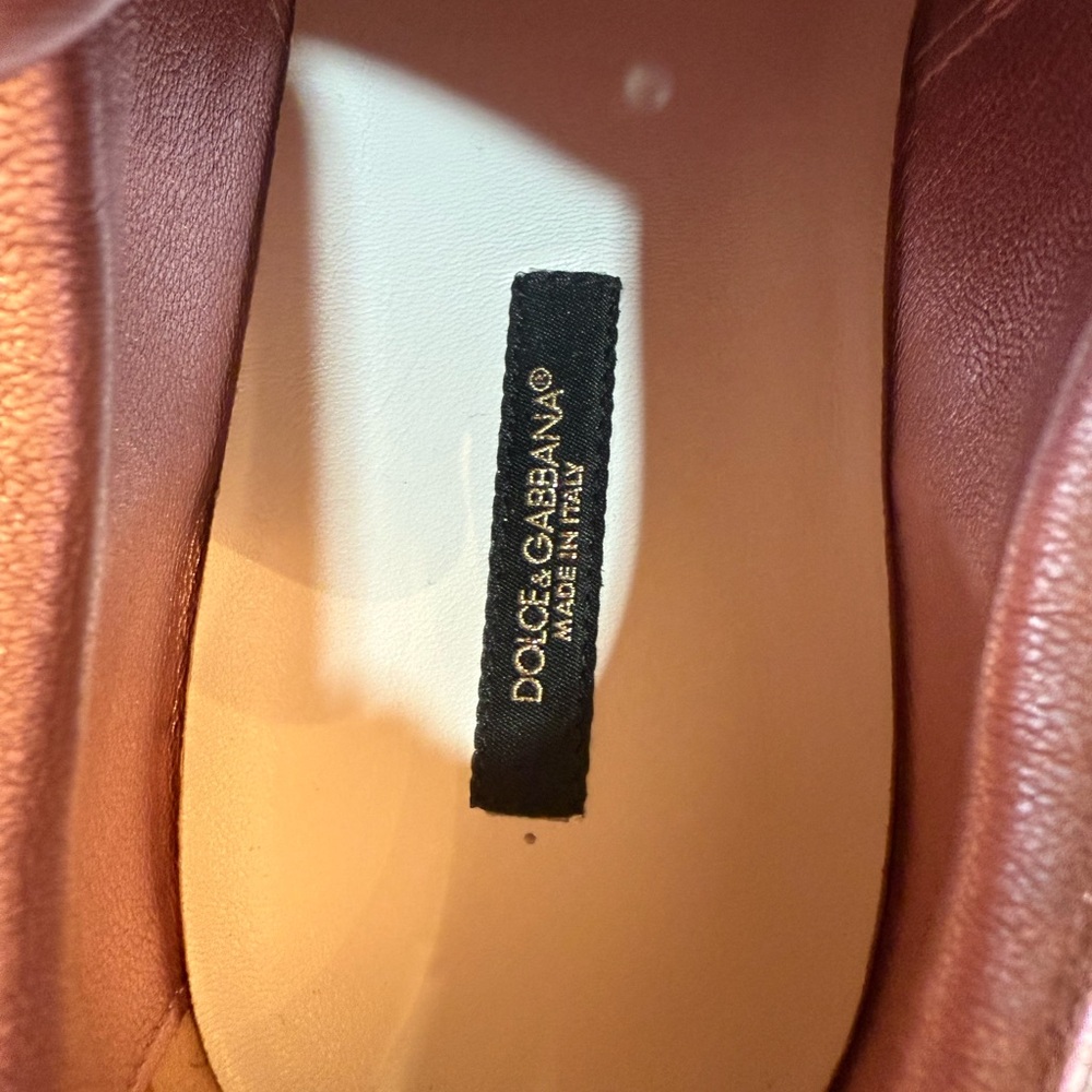 Dolce & Gabbana White size 41.5 Sneakers with Black and Pink Details - Picture 3 of 16